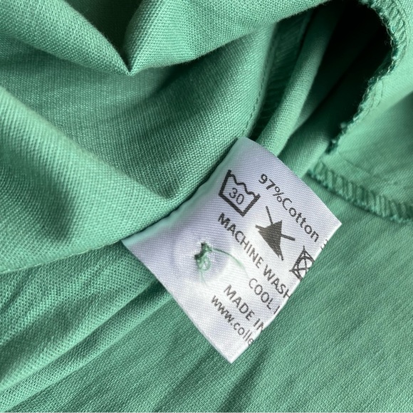 Colectif Vintage London Catalina Sea Green Swing House Dress Buttons Belt NWT - Picture 12 of 13